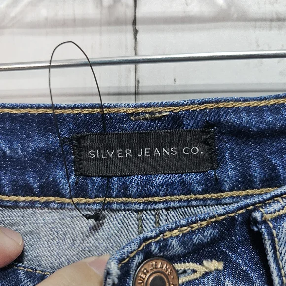 NWOT Silver Jeans Women’s Frisco Straight Distressed Size 26 Western Glove Works - Picture 6 of 9